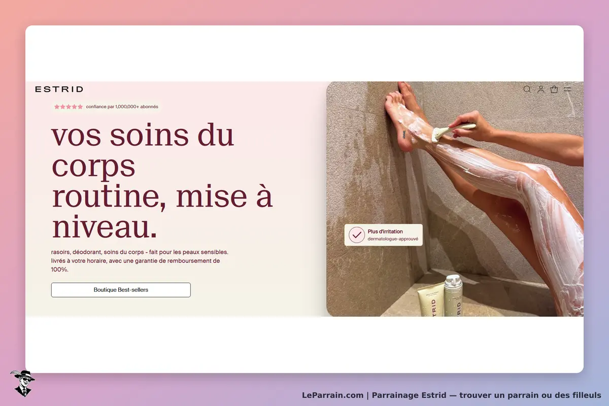 Estrid : soins du corps avec une personne appliquant un produit sur sa jambe dans une douche