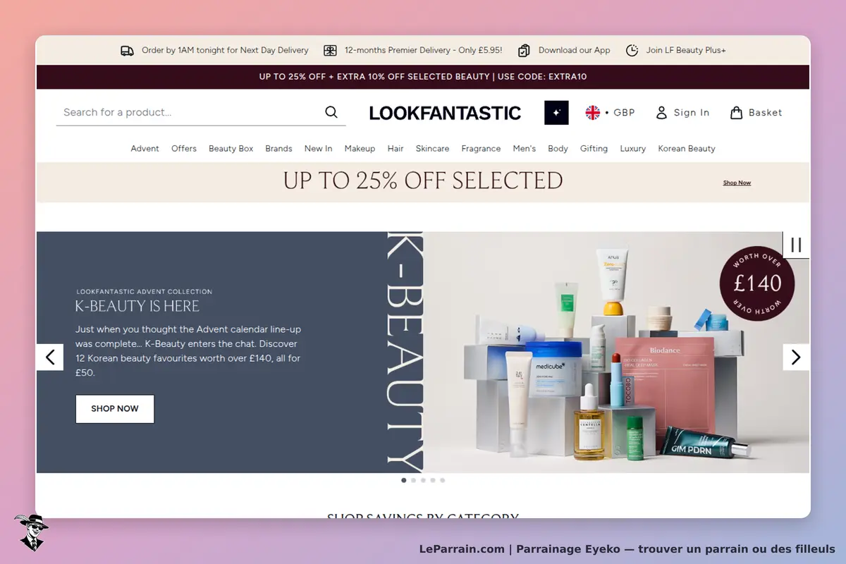 Eyeko : lookfantastic : présentation de produits de beauté coréenne sur fond clair