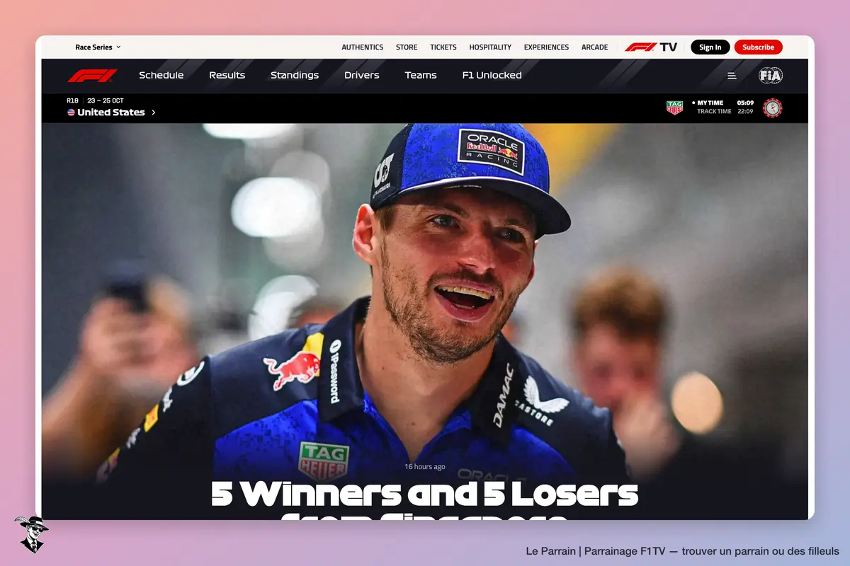 Page produit de F1TV