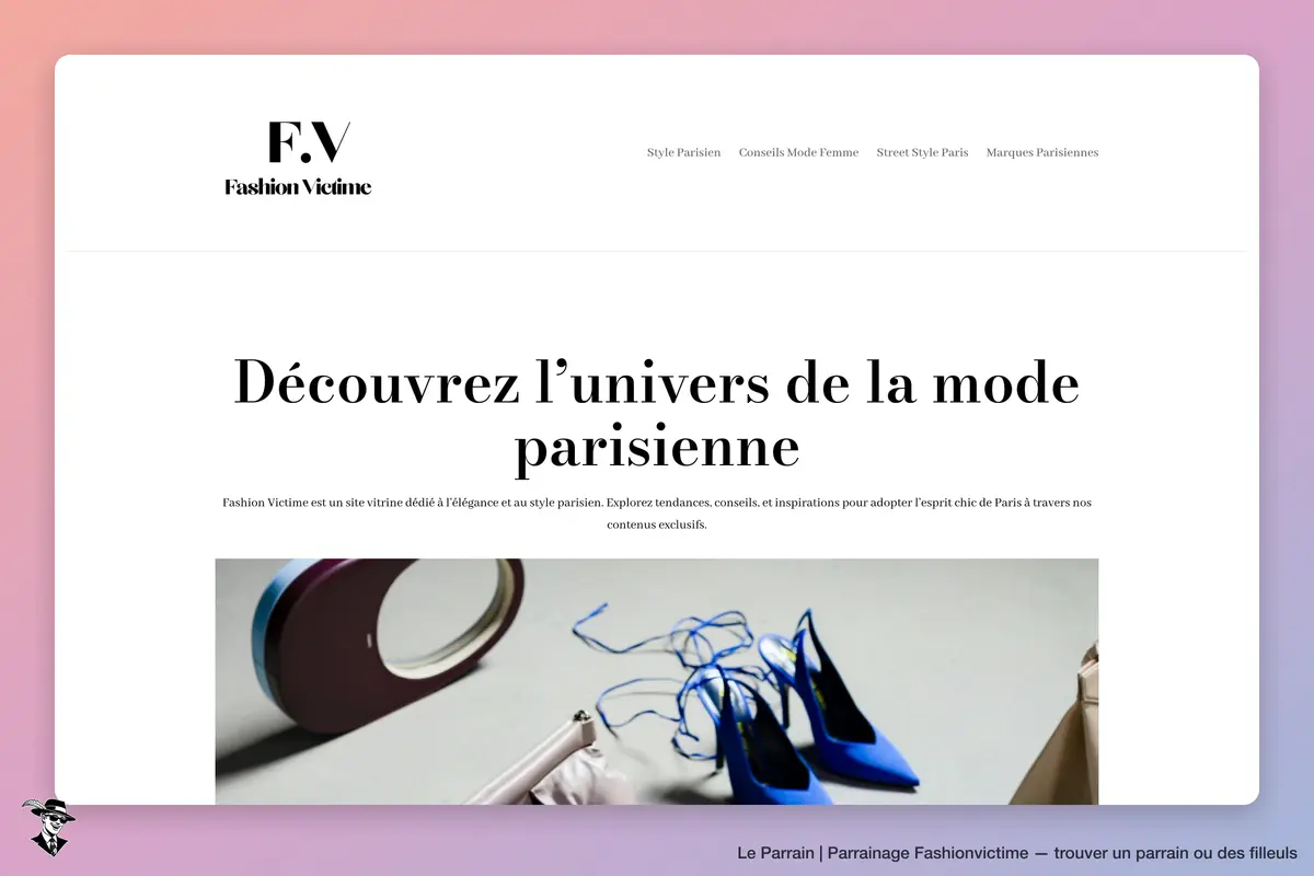 Page d'accueil de Fashionvictime