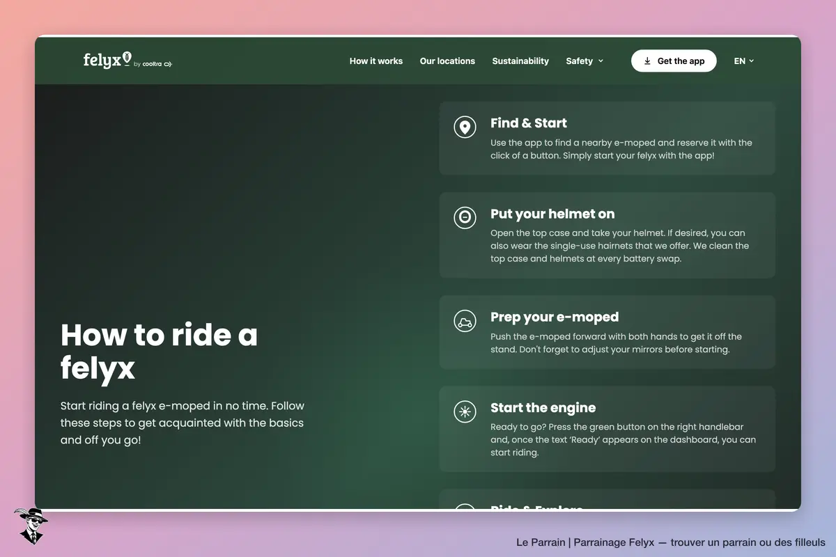 Page produit de Felyx