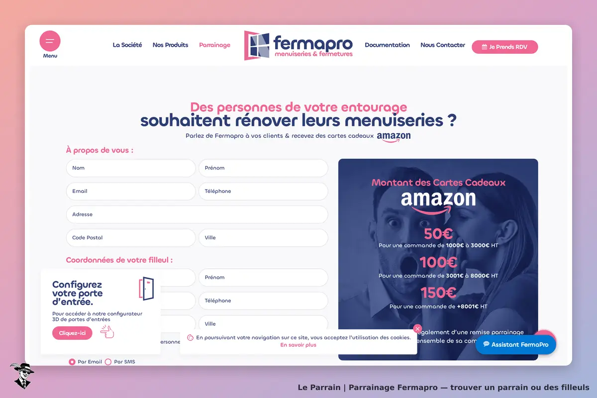 Page parrainage de Fermapro