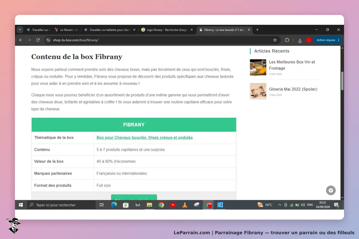 Fibrany : présentation de la box pour cheveux bouclés, frisés et crépus avec contenu détaillé