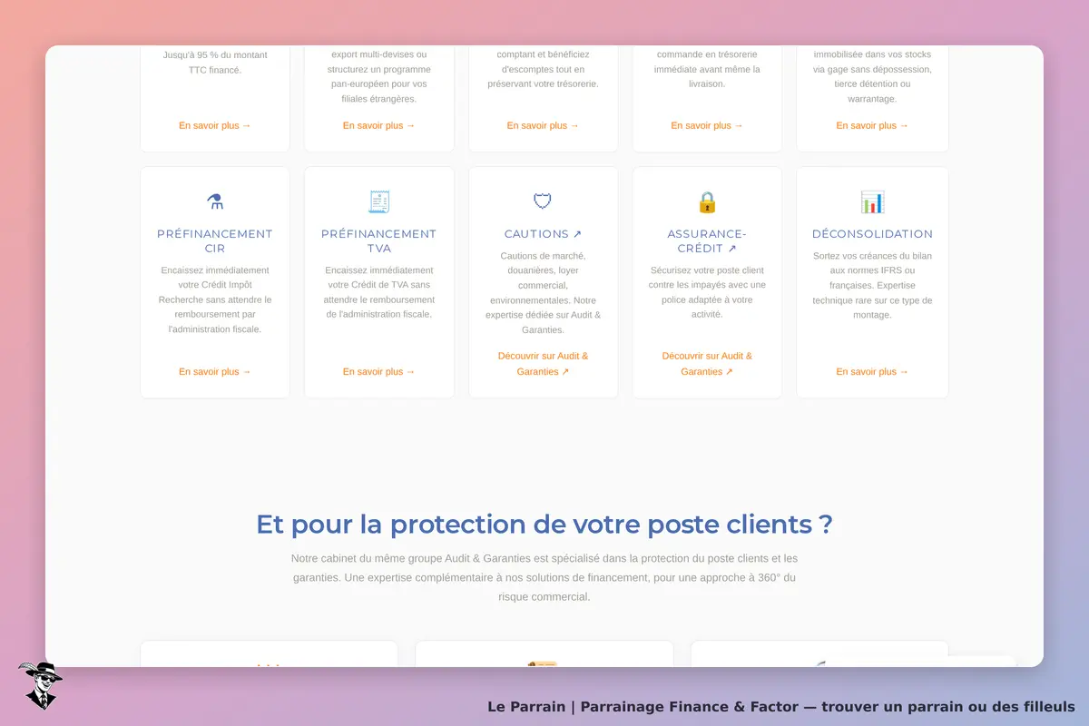 Capture d'écran de Finance & Factor