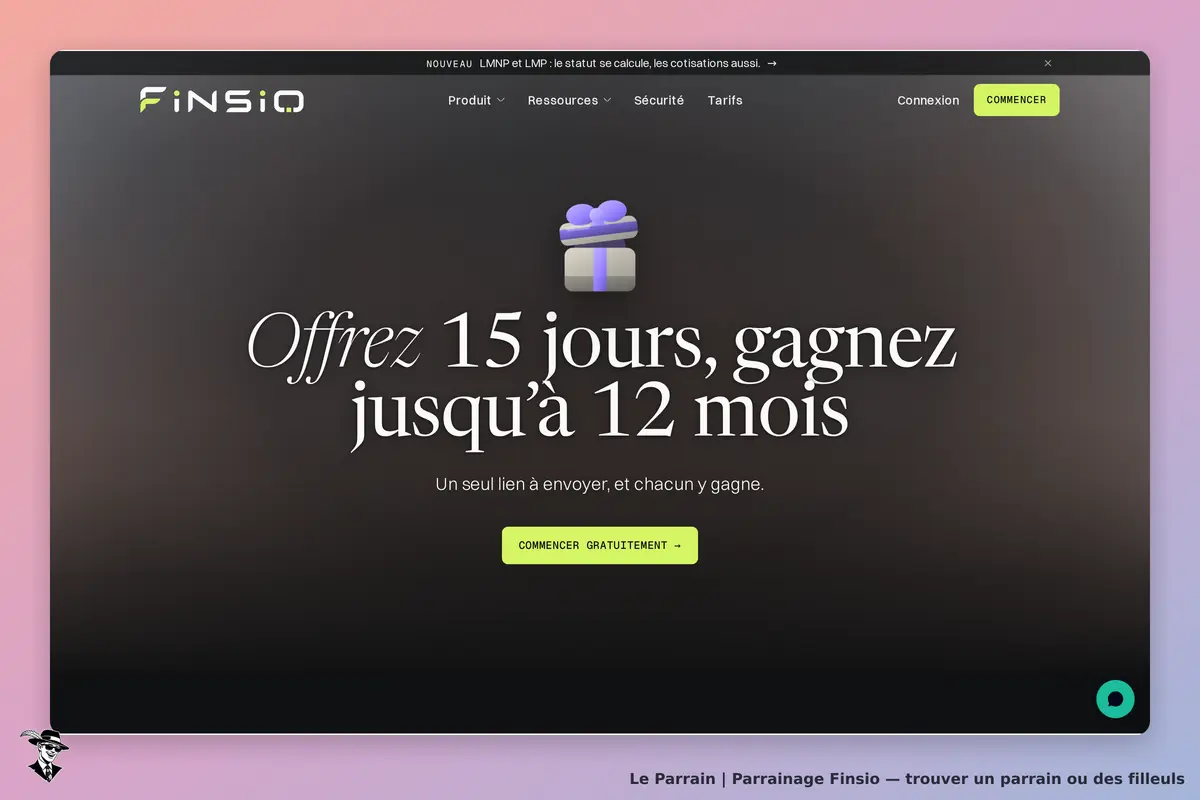 Page parrainage de Finsio