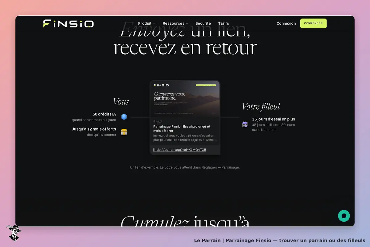 Capture d'écran de Finsio