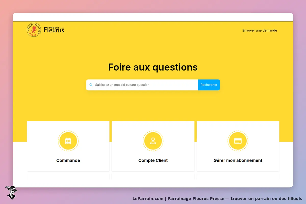 Fleurus Presse : fleurus : page d'accueil avec la foire aux questions et options de commande et de