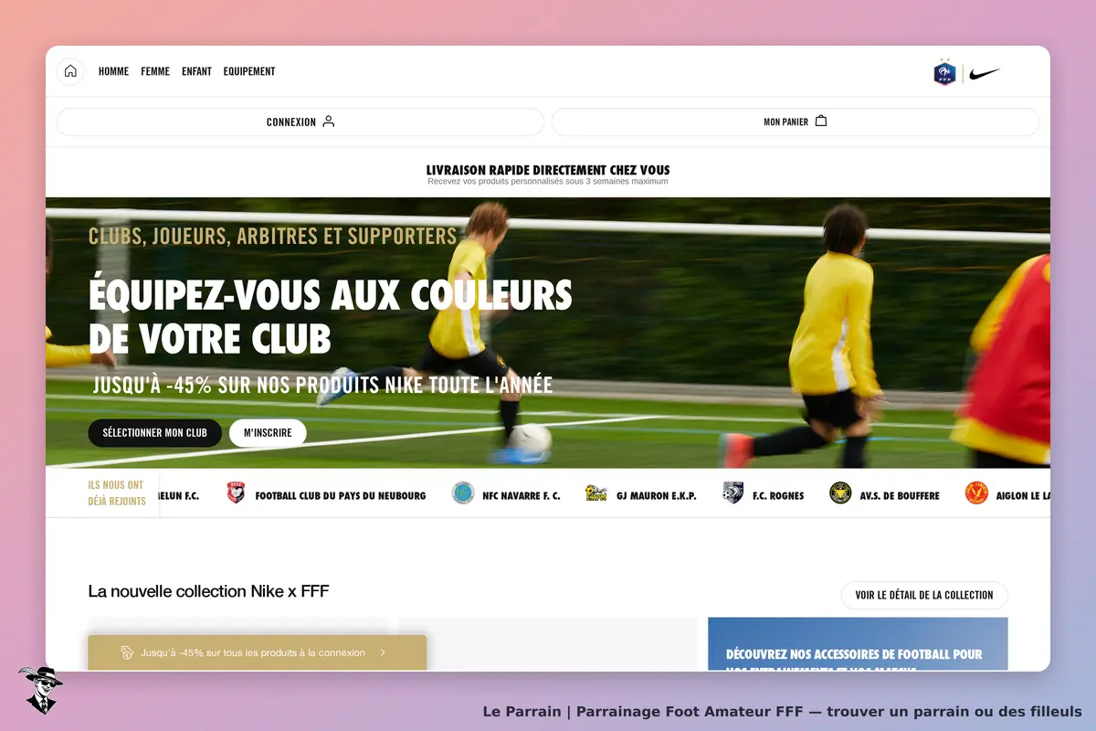Page d'accueil de Foot Amateur FFF