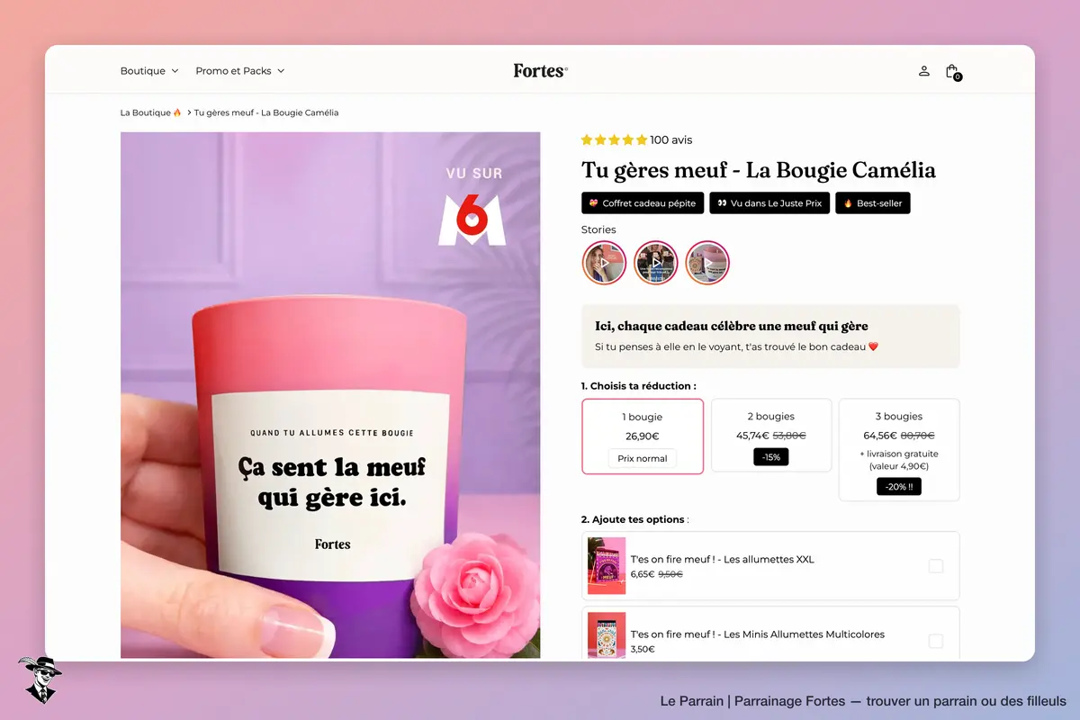 Page produit de Fortes