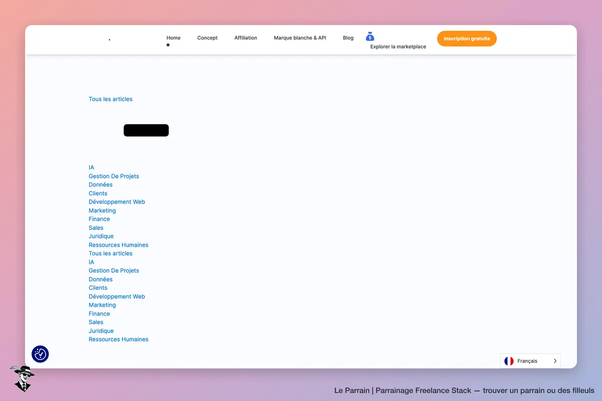 Capture d'écran de Freelance Stack