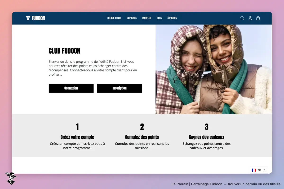 Page parrainage de Fudoon