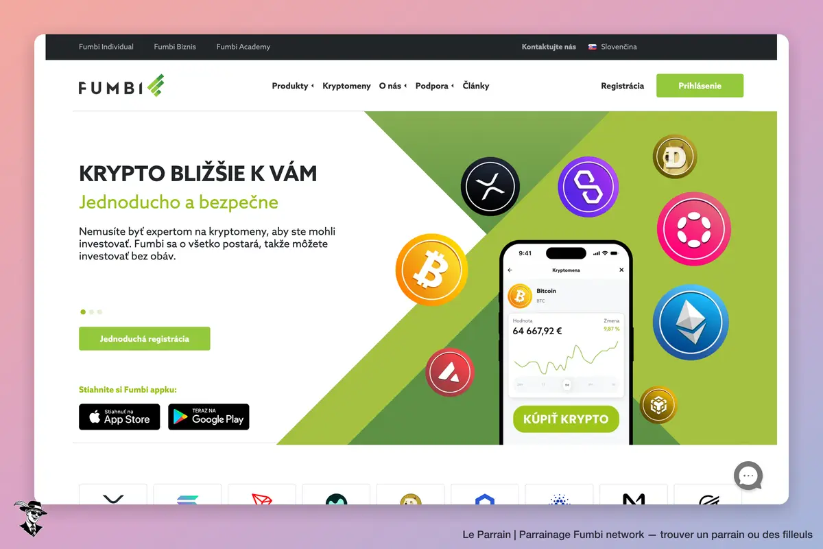 Page d'accueil de Fumbi network