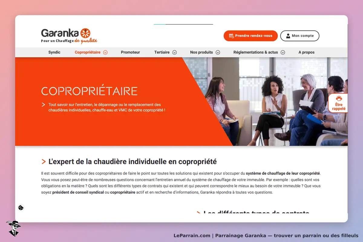 Garanka : page dédiée aux copropriétaires avec des informations sur le chauffage collectif