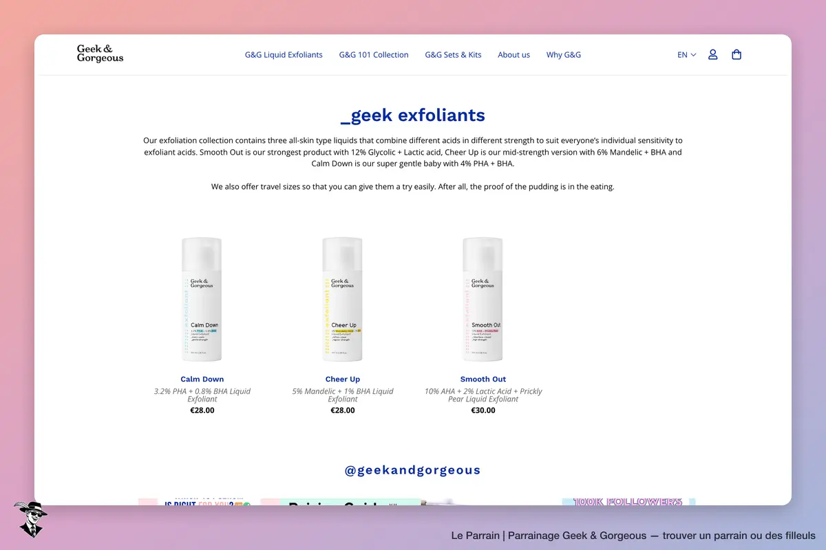 Page catégorie de Geek & Gorgeous
