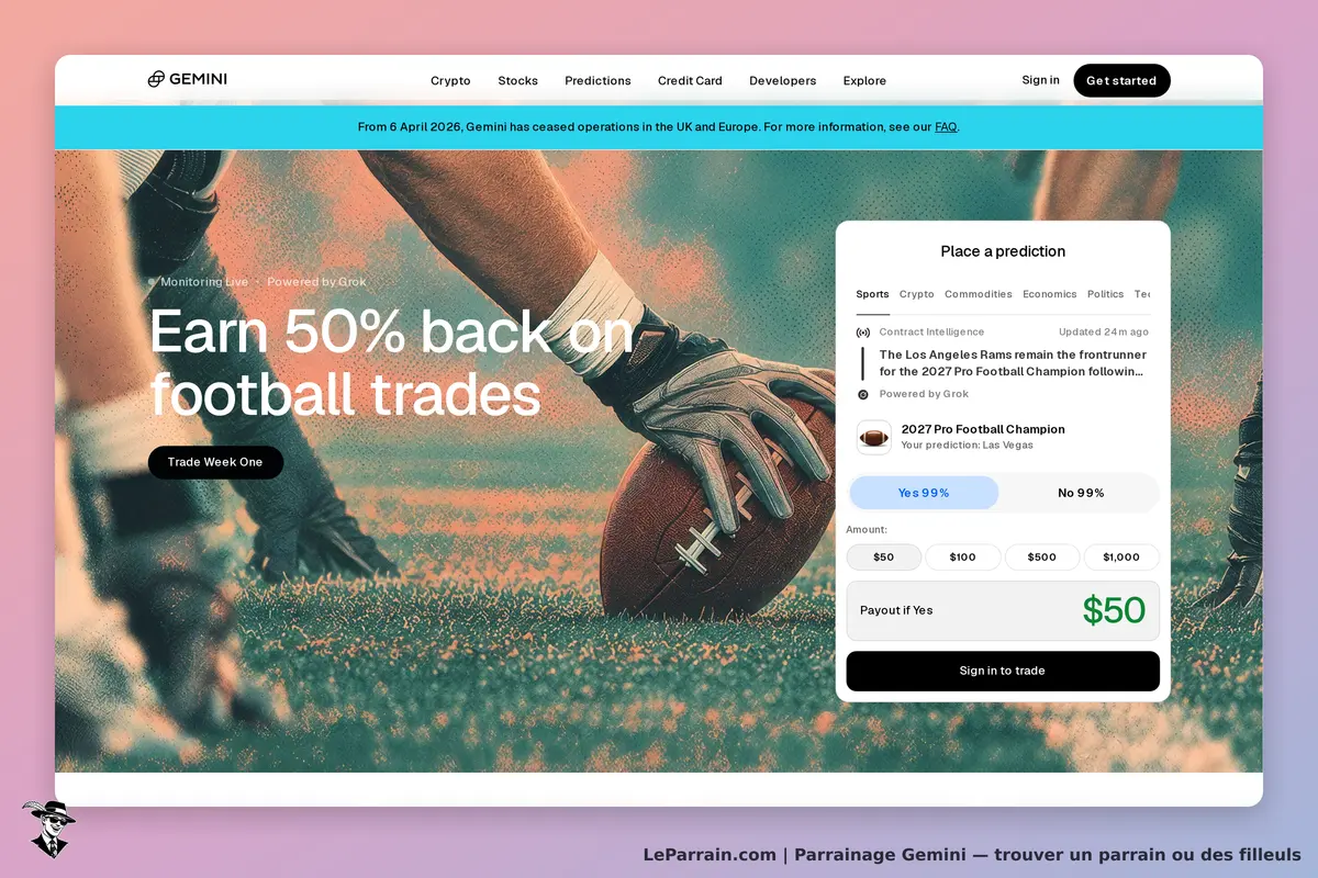 Gemini : page d'accueil avec un arrière-plan de football et un formulaire de prédiction