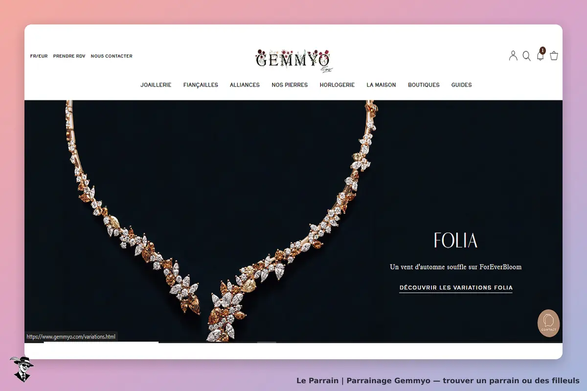 Gemmyo : un collier élégant avec des pierres précieuses sur fond noir