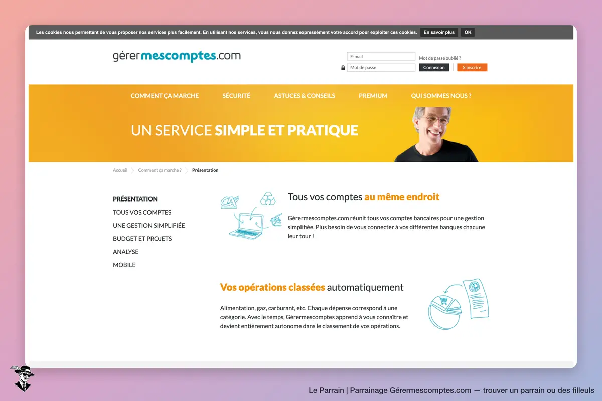 Capture d'écran de Gérermescomptes.com