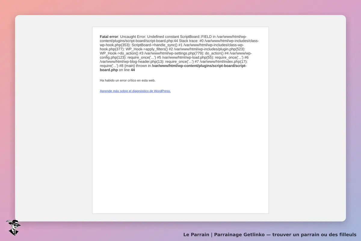 Page d'accueil de Getlinko
