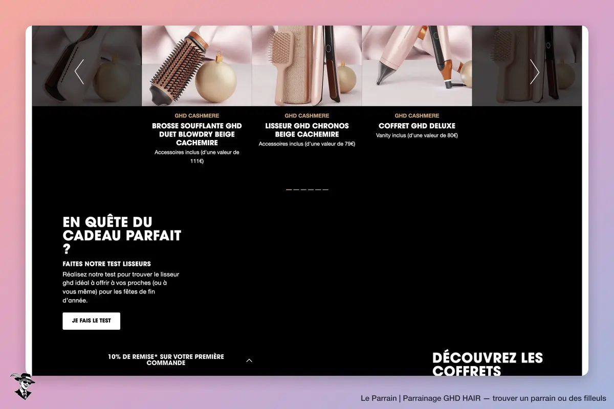 Capture d'écran de GHD HAIR