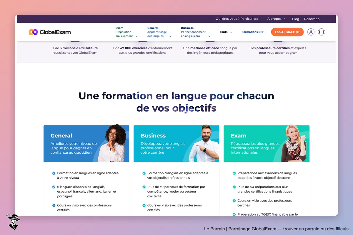 Capture d'écran de GlobalExam