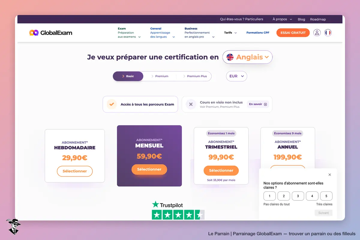 Capture d'écran de GlobalExam