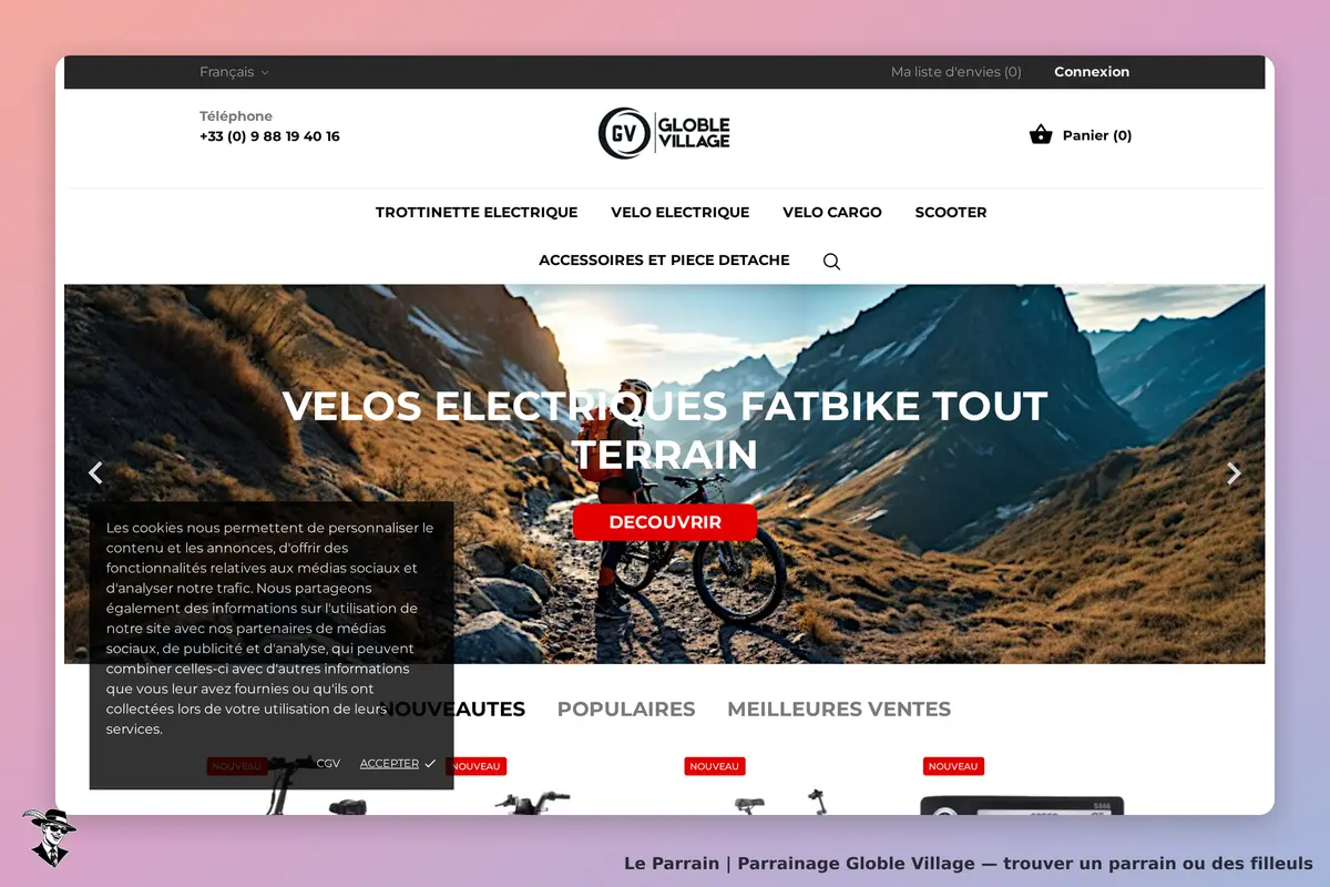 Page d'accueil de Globle Village
