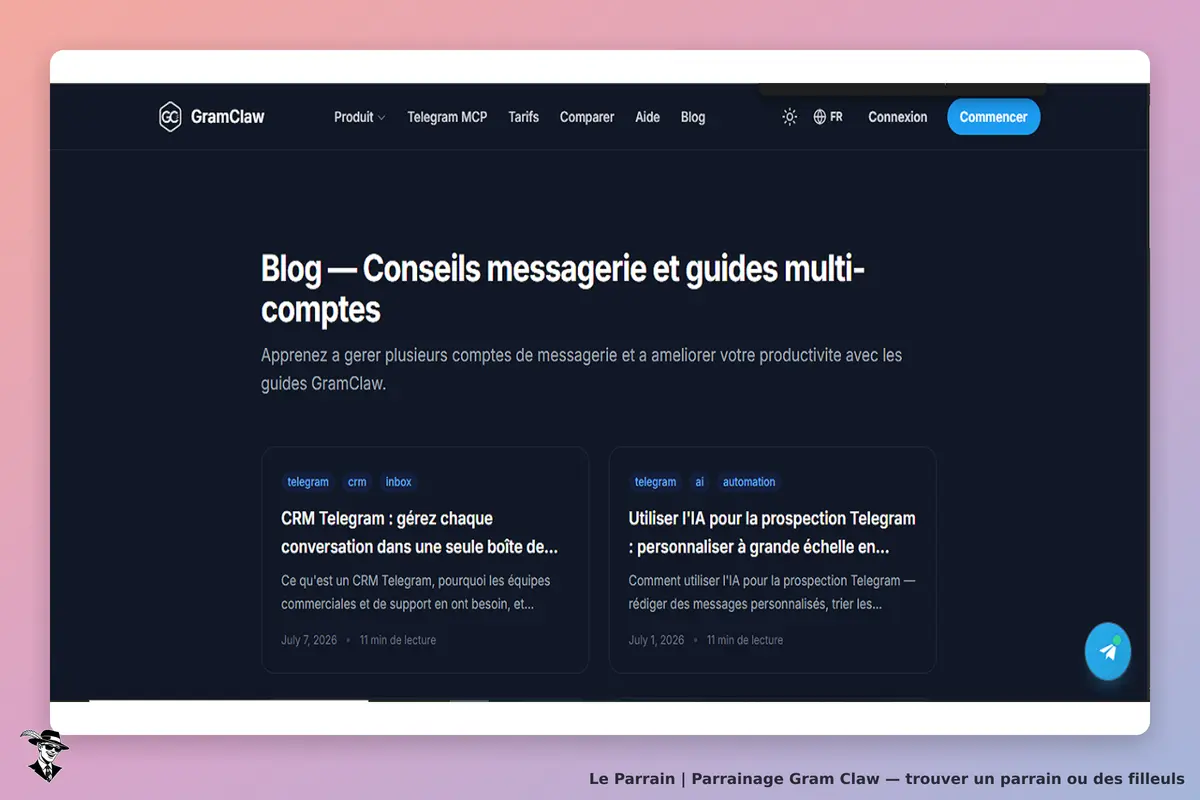 Gram Claw : gramClaw : page d'accueil du blog avec conseils et articles sur la messagerie