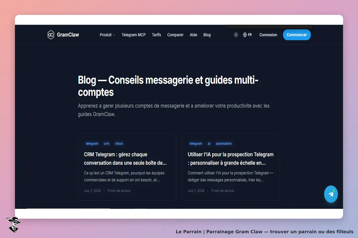 Gram Claw : gramClaw : page d'accueil du blog avec conseils et articles sur la messagerie