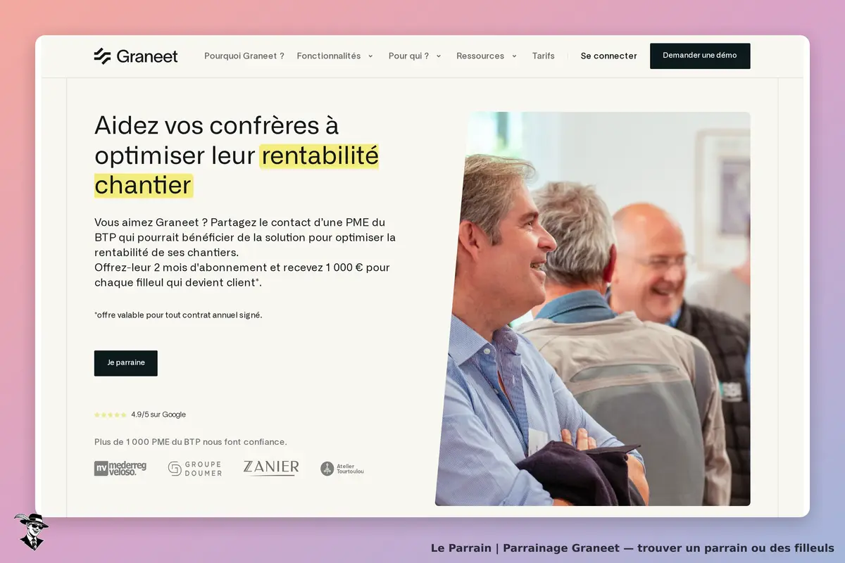 Page parrainage de Graneet