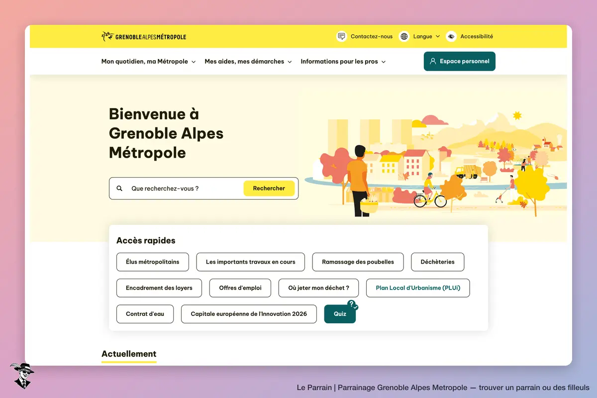 Page d'accueil de Grenoble Alpes Metropole