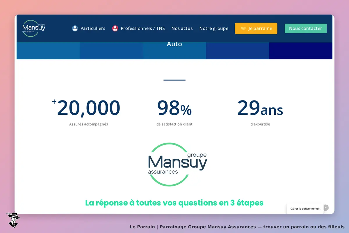 Capture d'écran de Groupe Mansuy Assurances