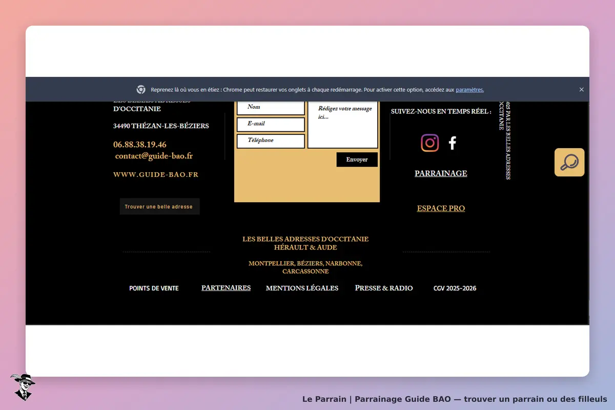 page oficiel