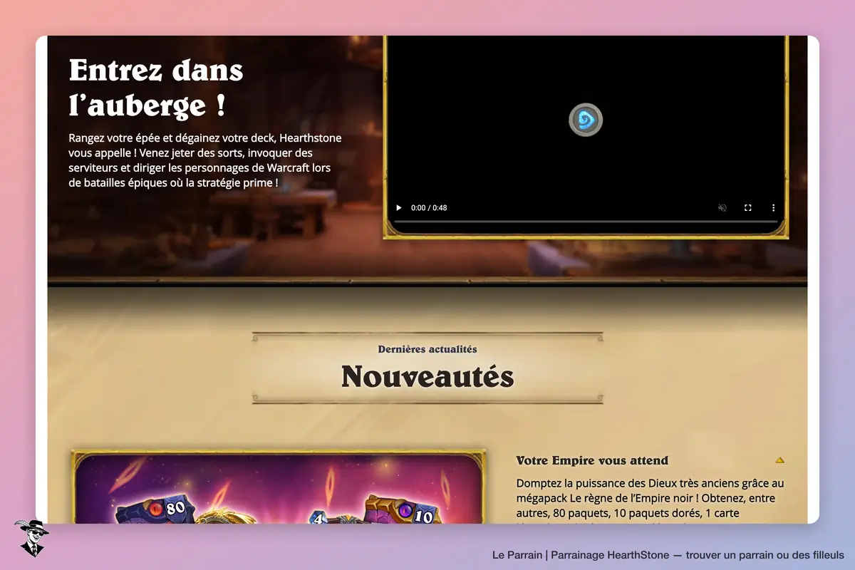 Capture d'écran de HearthStone