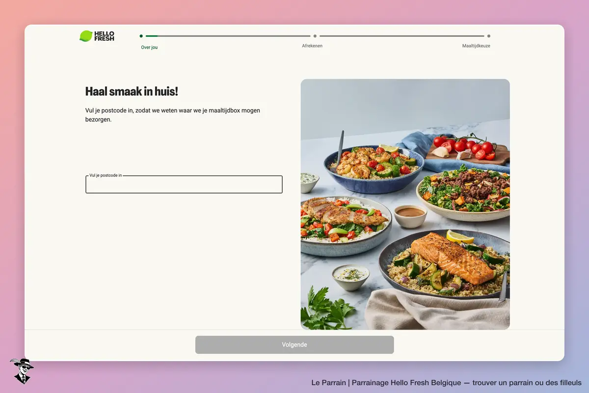 Capture d'écran de Hello Fresh Belgique