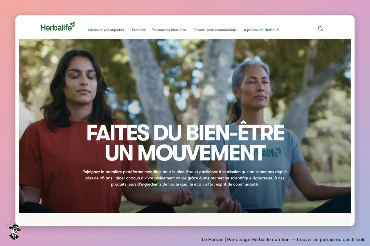 Page d'accueil de Herbalife nutrition