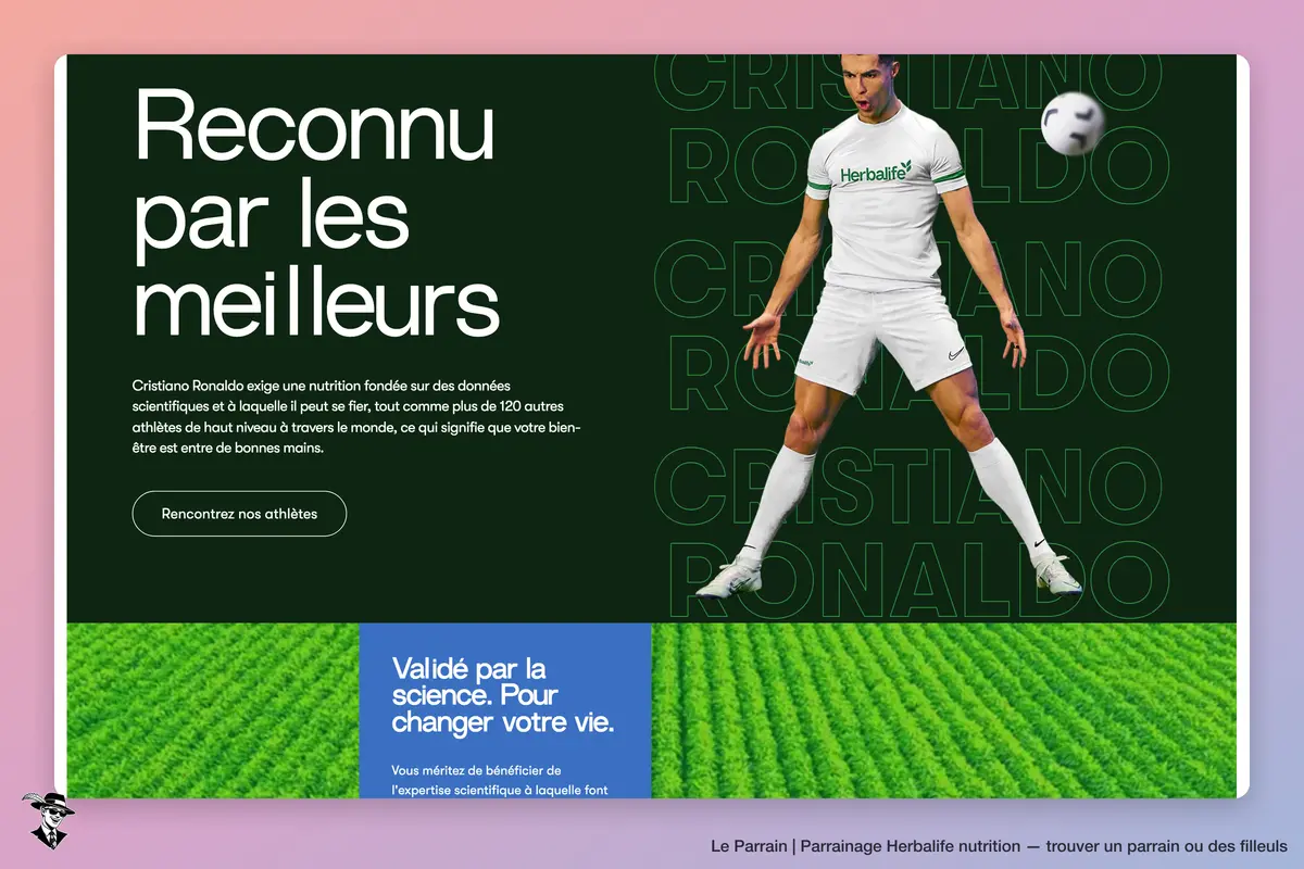 Capture d'écran de Herbalife nutrition