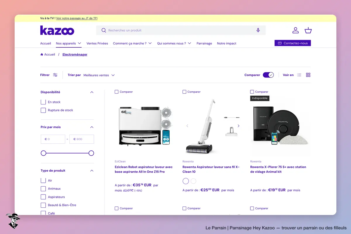 Page catégorie de Hey Kazoo
