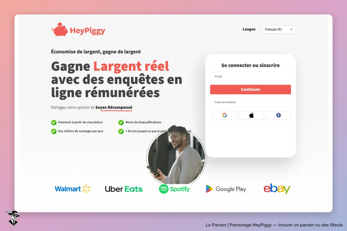 Page d'accueil de HeyPiggy