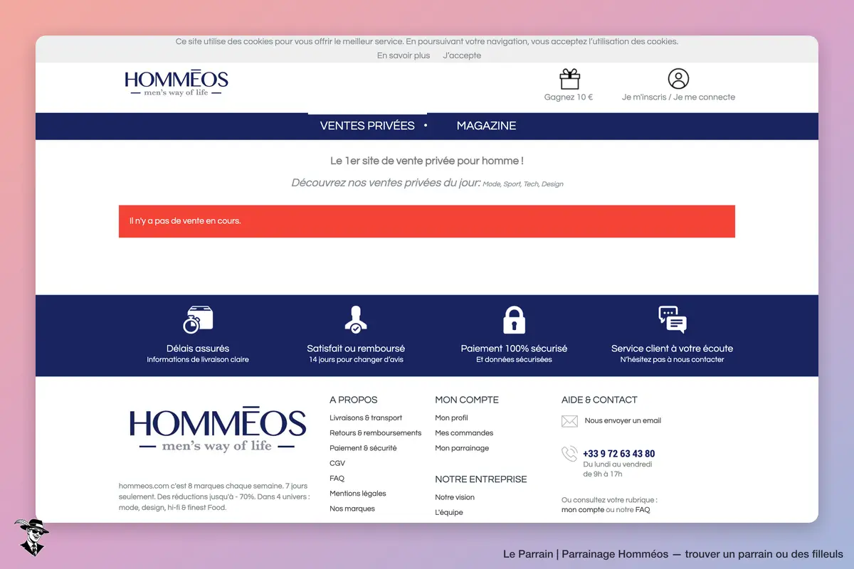 Page d'accueil de Homméos