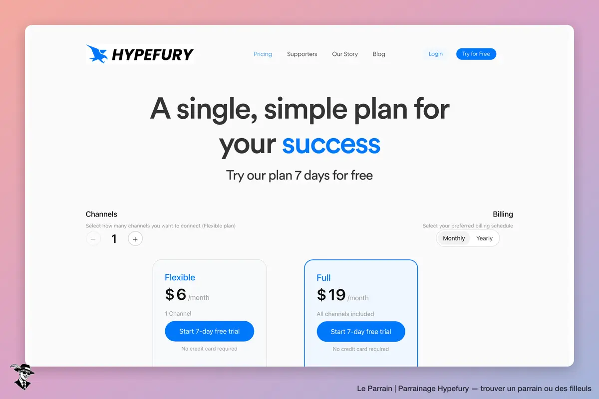 Capture d'écran de Hypefury