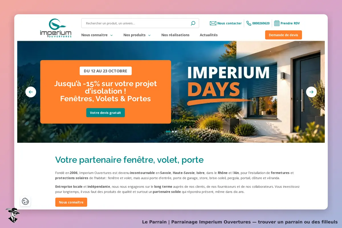 Page d'accueil de Imperium Ouvertures