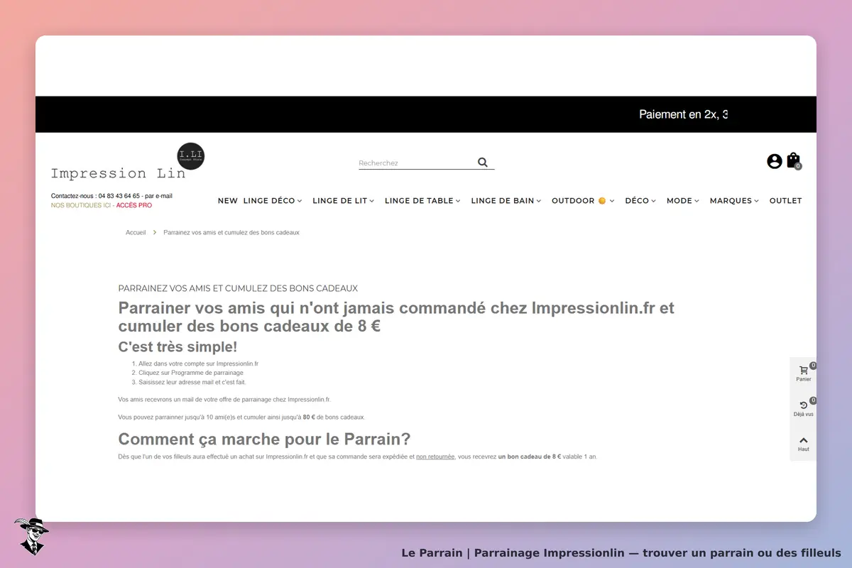 condition parrainage
