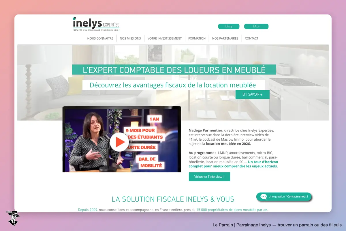 Page d'accueil de Inelys