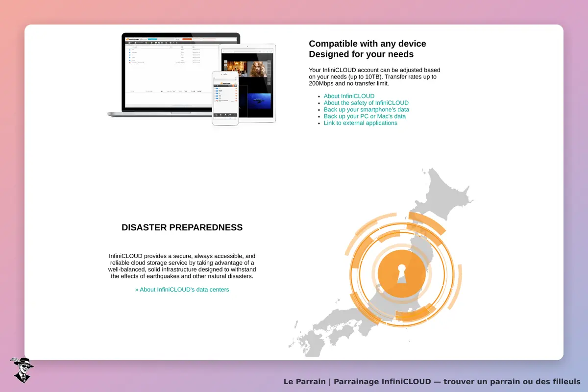 Capture d'écran de InfiniCLOUD