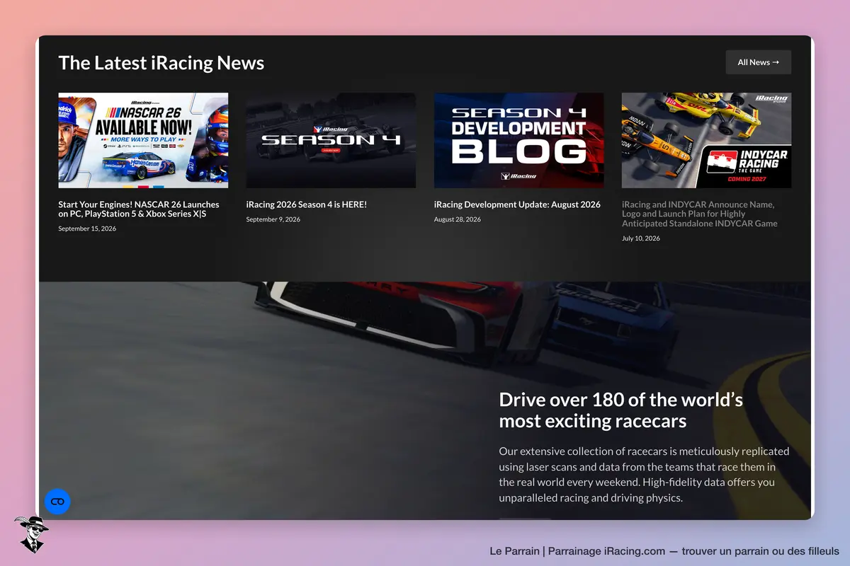 Capture d'écran de iRacing.com