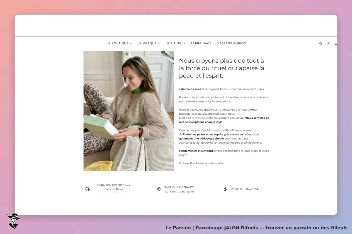 il montre la page d'acceuille du site