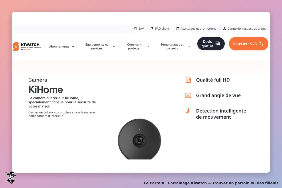 Kiwatch : présentation de la caméra d'intérieur KiHome avec ses caractéristiques principales
