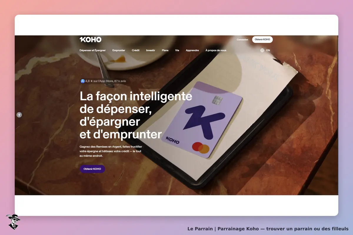 Page d'accueil du site