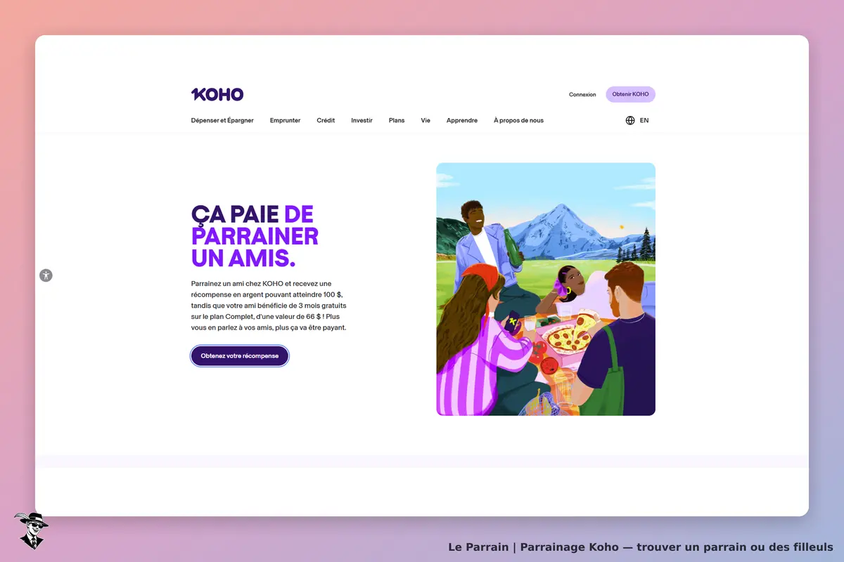 Page du parrainage