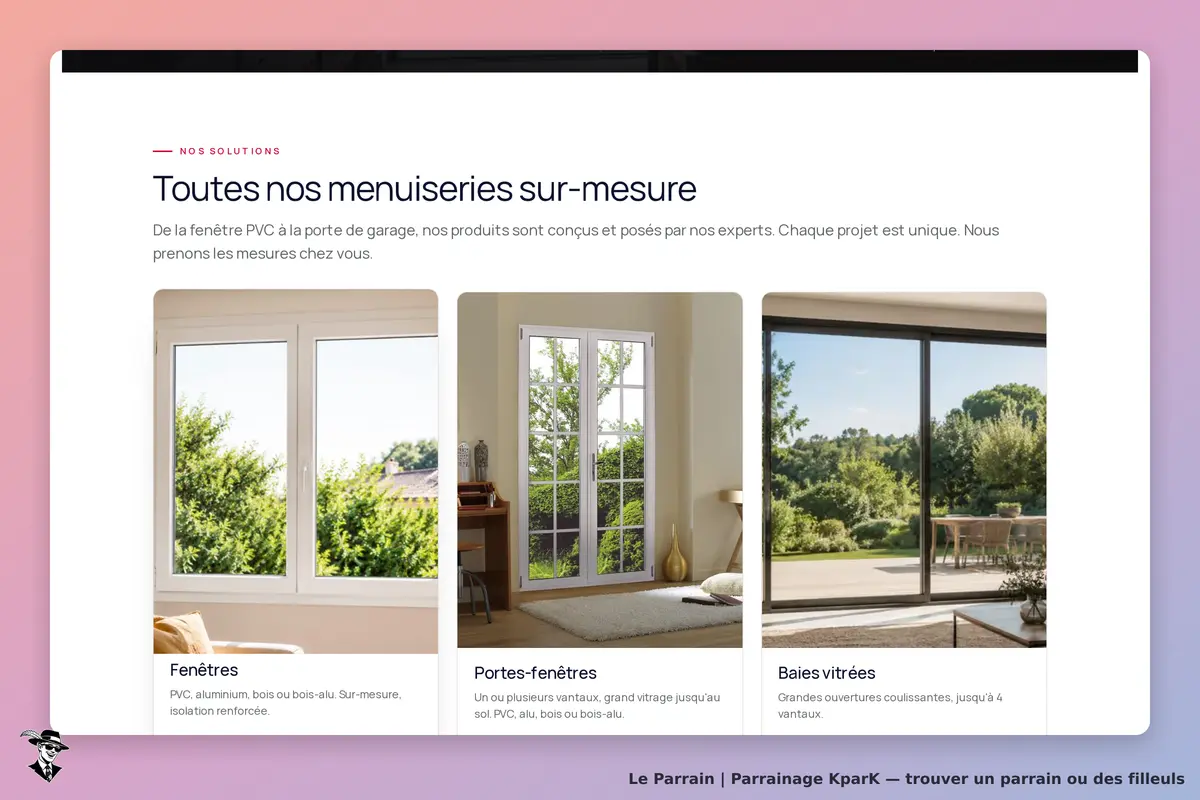 KparK : présentation de menuiseries sur mesure avec fenêtres, portes-fenêtres et baies vitrées